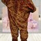 Adult Tiger Mascot Costume Jumpsuit with Mitts Head and Matching Feet